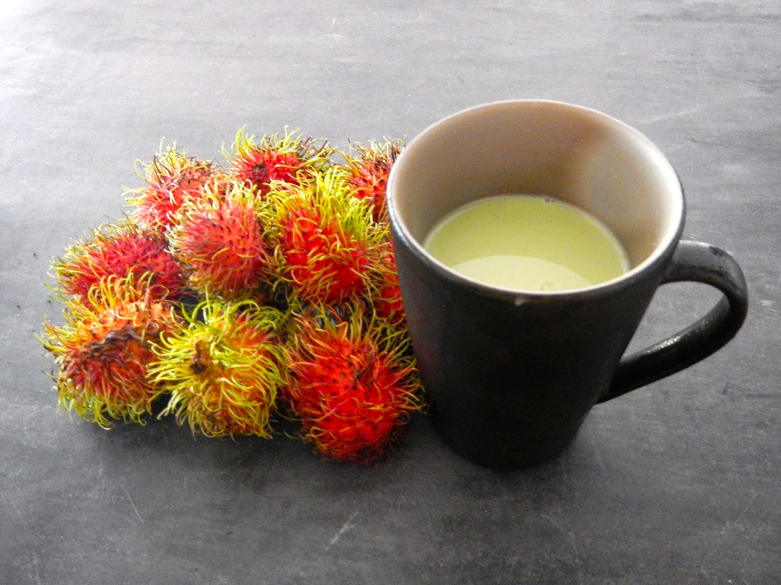 Matcha and rambutan