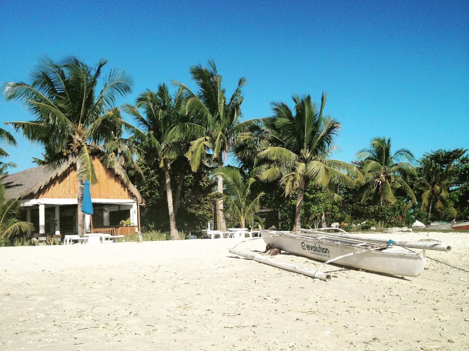 The beach in front of Evolution, Malapascua, Philippines