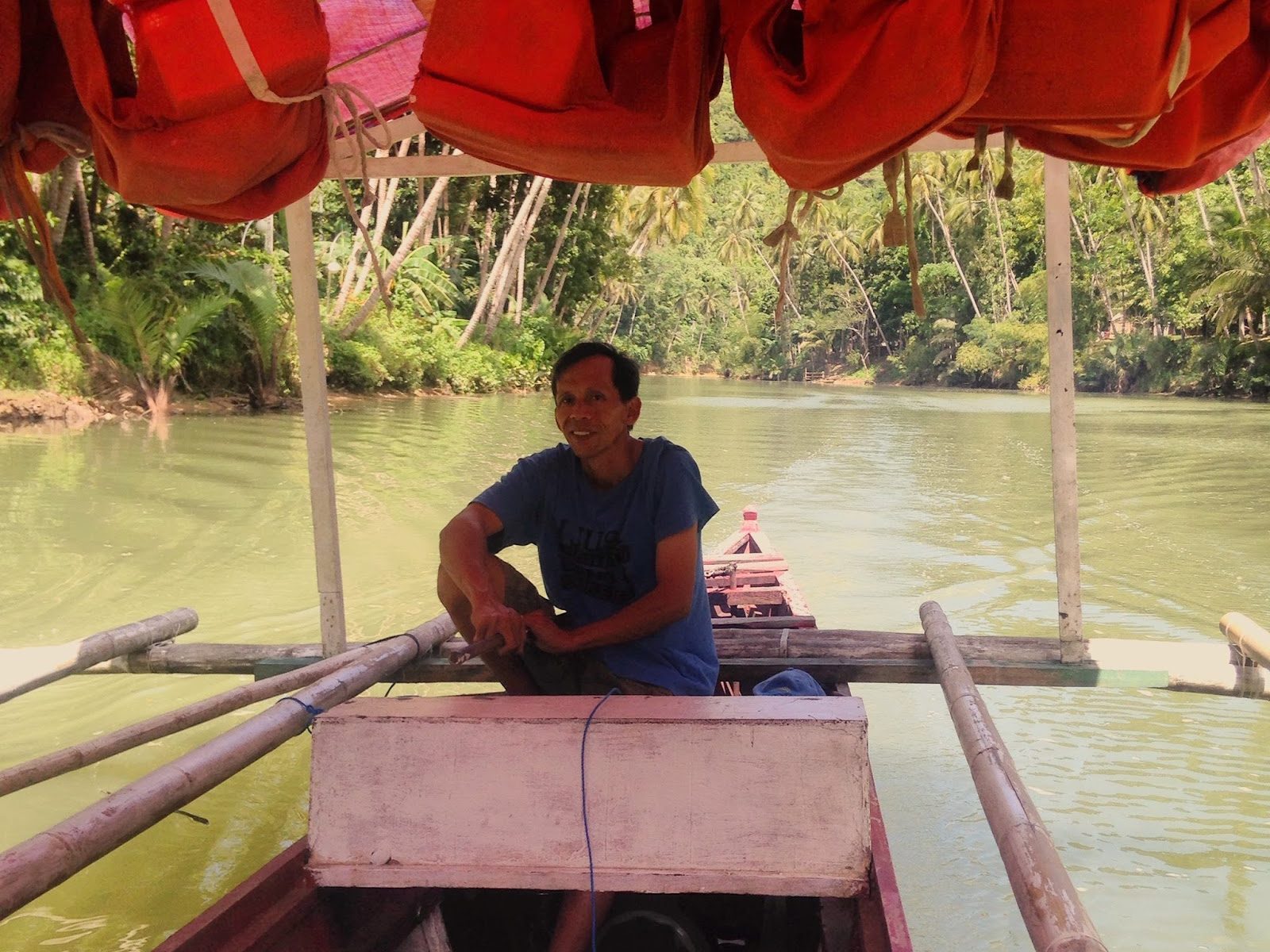 Our water taxi away from Nuts Huts, Philippines