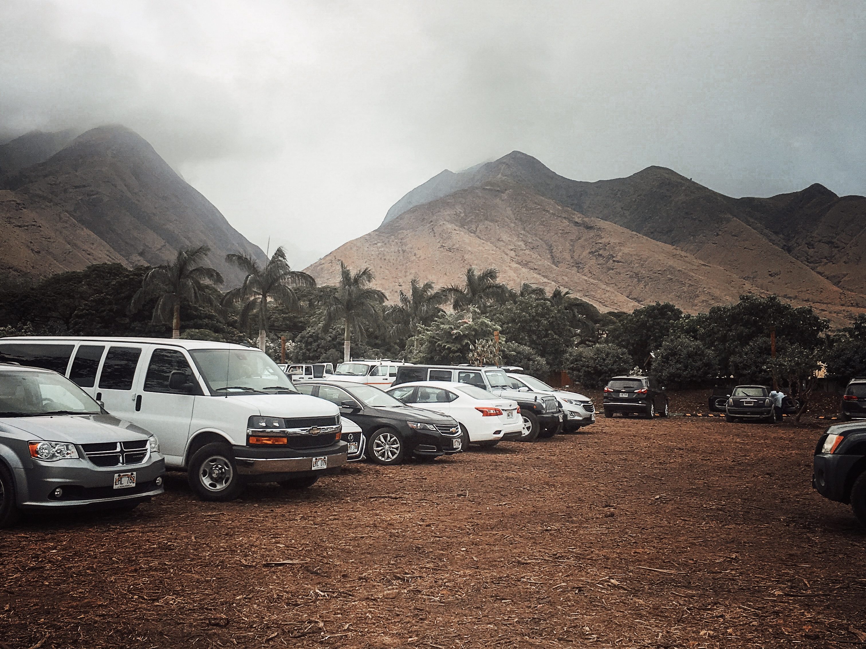 Camp Olowalu parking lot.