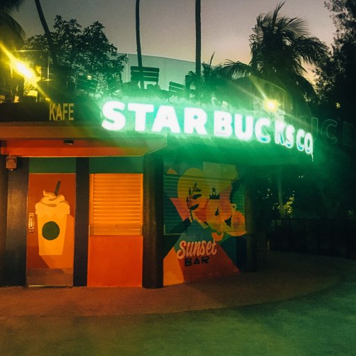 Starbucks on Batu Ferringhi Beach