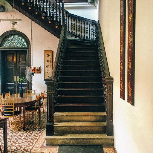 Staircase at the Blue Mansion