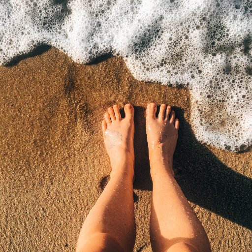 Toes in the sand at Batu Ferringhi Beach