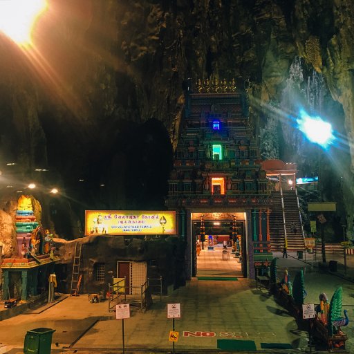 The first of two temples inside Temple Cave.