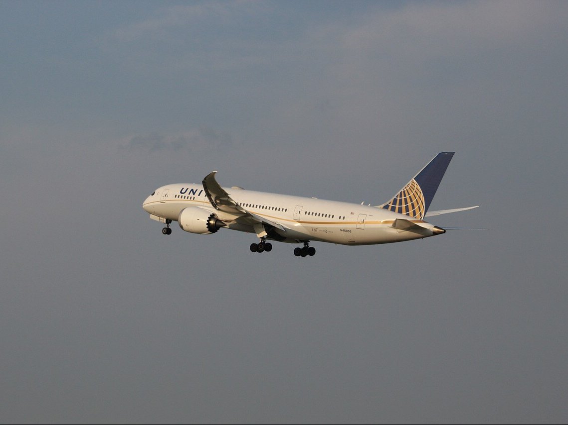 United Airplane Stock Photo