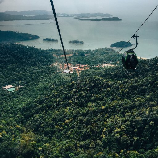 Langkawi Skycab, looking back down