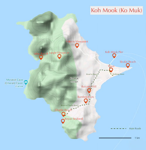 Koh Mook Map