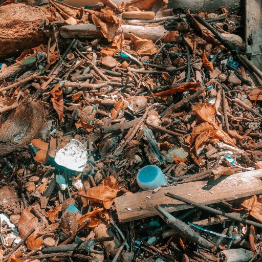 trash on Sabai Beach