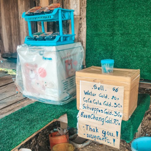 an assortment of snacks set out at the Koh Mook viewpoint