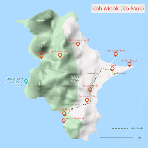 Koh Mook Map